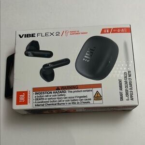 Brand New Authentic JBL Vibe Flex 2 Earbuds in Black